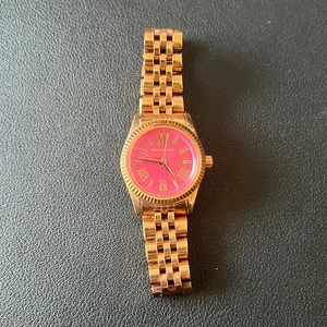Michael Kors Rosegold and Pink Womens Watch - small